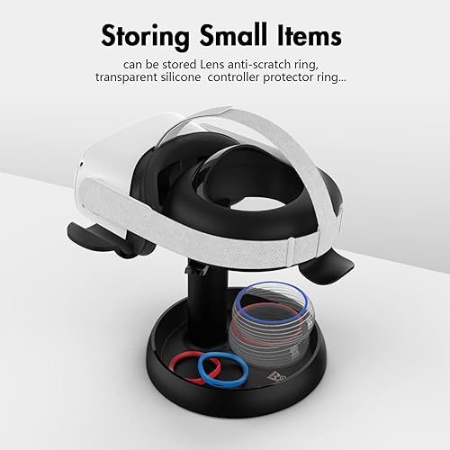 Vista 8 de AMVR Soporte para VR, accesorios para auriculares VR para Quest Pro, Meta Quest, Quest 2, Rift o Rift S y controladores táctiles