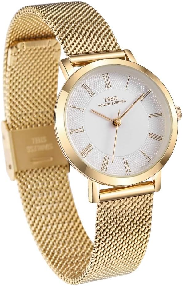 IBSO Women Stainless Steel Band Watches Ladies Quartz Wristwatches Waterproof Mesh Bracelet Watch Relogio Feminino - Image 3