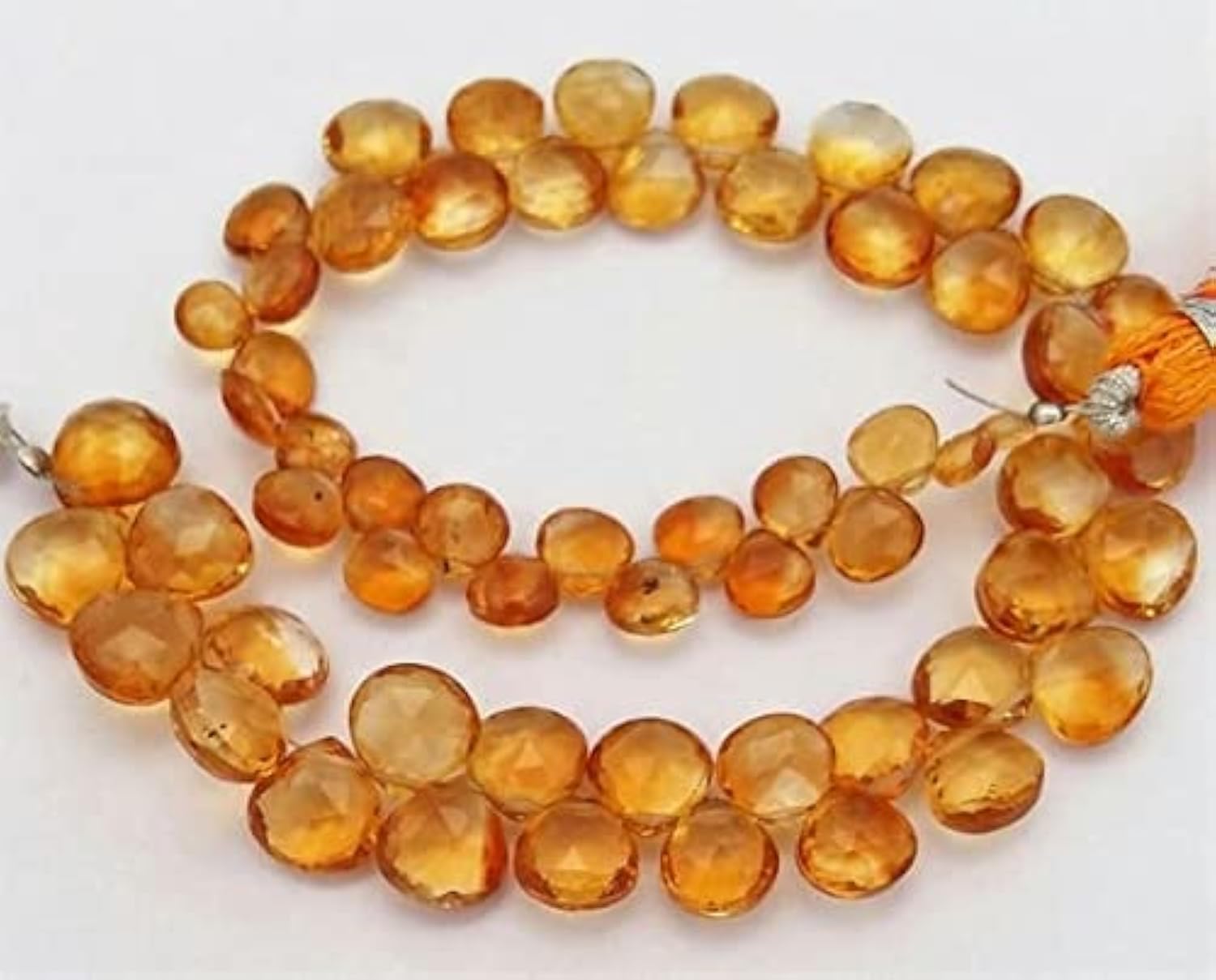 Citrine faceted Heart beads pour créer vos colliers bohèmes en pierres naturelles