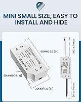 Vista 3 de Lustaled Fuente de alimentación LED de 24 W, 12 V, IP67 resistente al agua, controlador LED de 12 voltios, 110 V CA a 12 V CC, convertidor