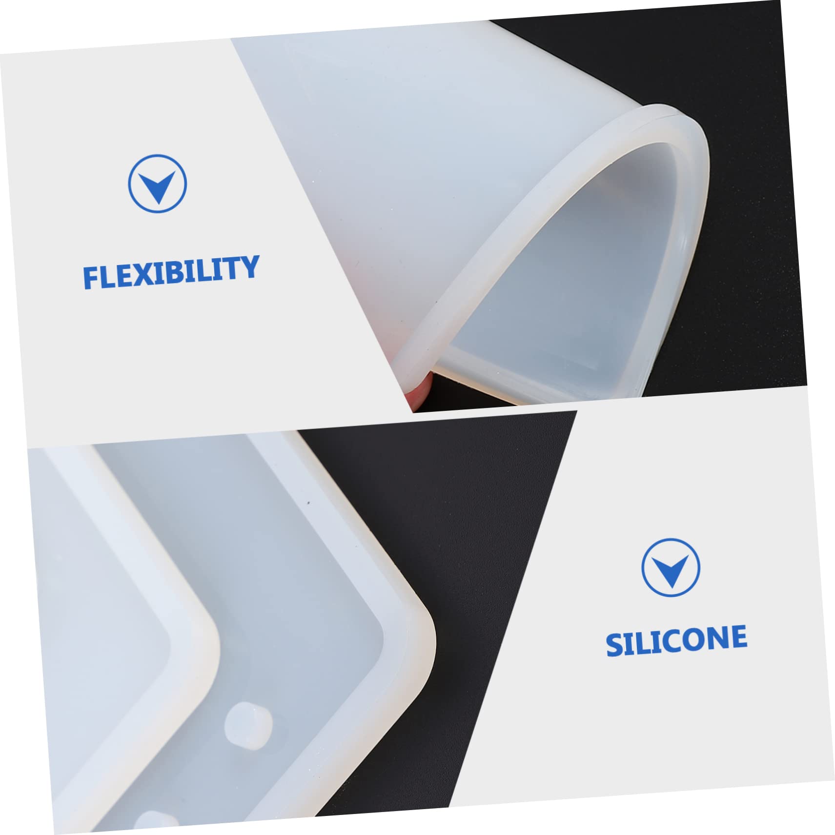 Anneome Moule en Silicone pour Carnet de Notes B5 A6 A7 DIY Résine Époxy Couverture Cristal Flexible et Facile à Nettoyer Artisanat Personnalisé Bricolage Créatif