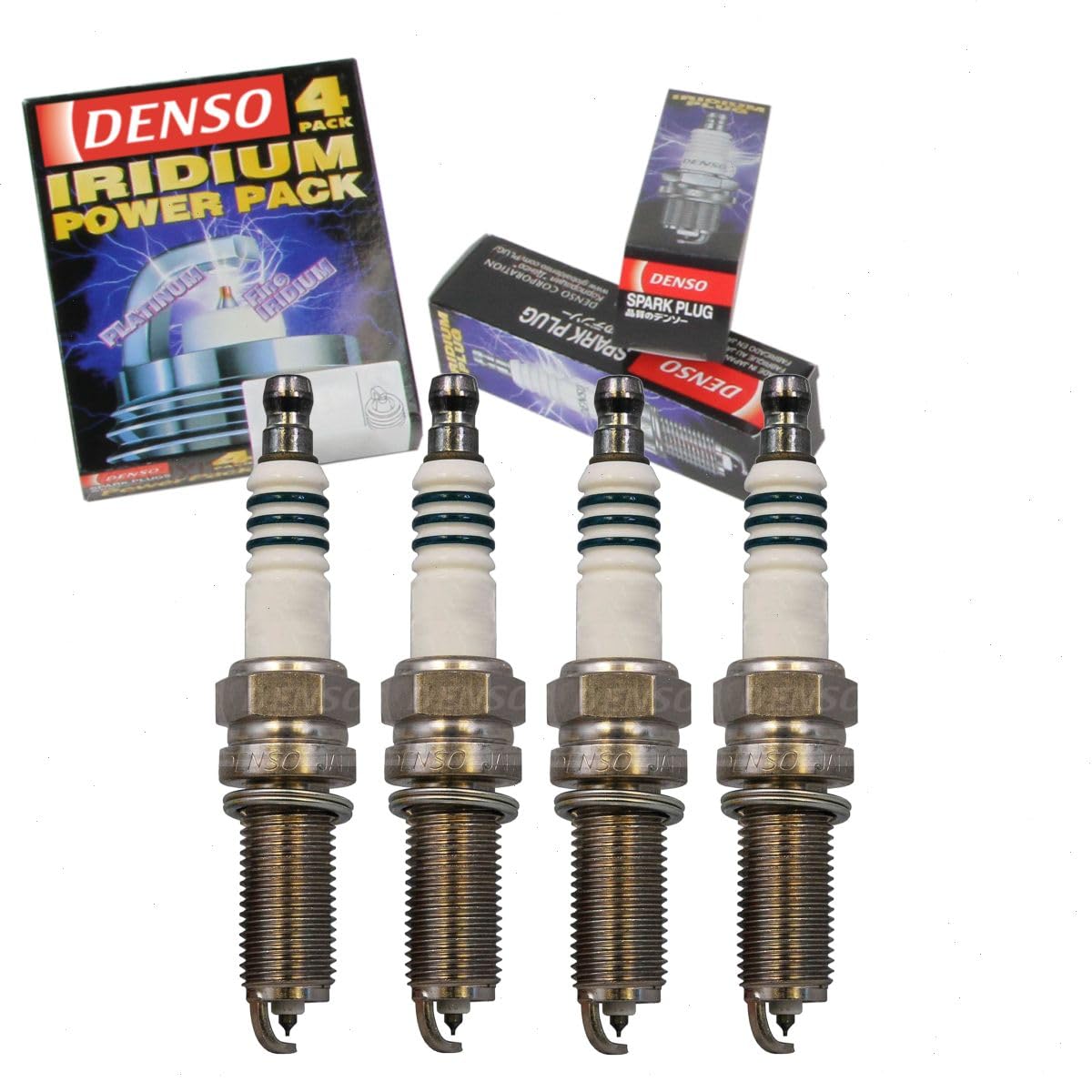 4 pc DENSO Iridium Power Spark Plugs compatible with Honda Accord 2.4L L4 2008-2012