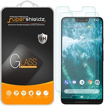 Supershieldz 2 Pack Designed for Google Pixel 3 XL Tempered Glass Screen Protector, 0.33mm, Anti Scratch, Bubble Free