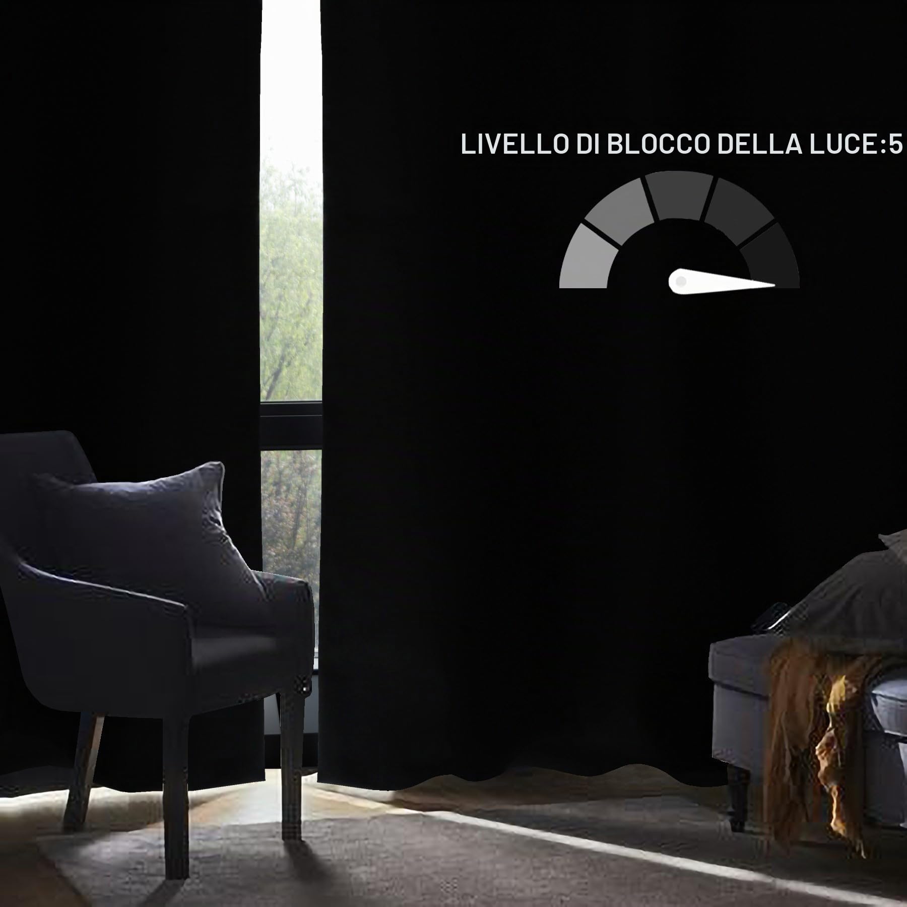 always4u Tende a quadretti, 100% oscuranti, termiche, isolanti, con occhielli, doppie tende in lana sintetica, per camera da letto, soggiorno, moderna, L 140 x H 245 cm, marrone chiaro