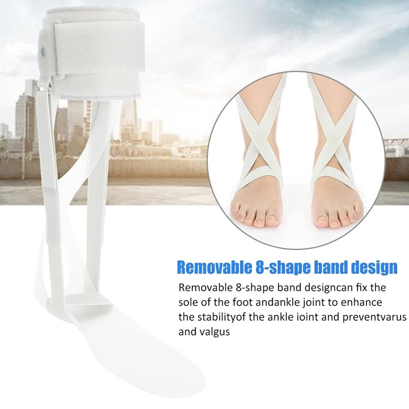 Tobillera Ajustable para Tobillo y pie, estabilizador para pie caído para Hombres y Mujeres, Fascitis Plantar, férula Nocturna, tendinitis, Alivio del Dolor de,Right-L