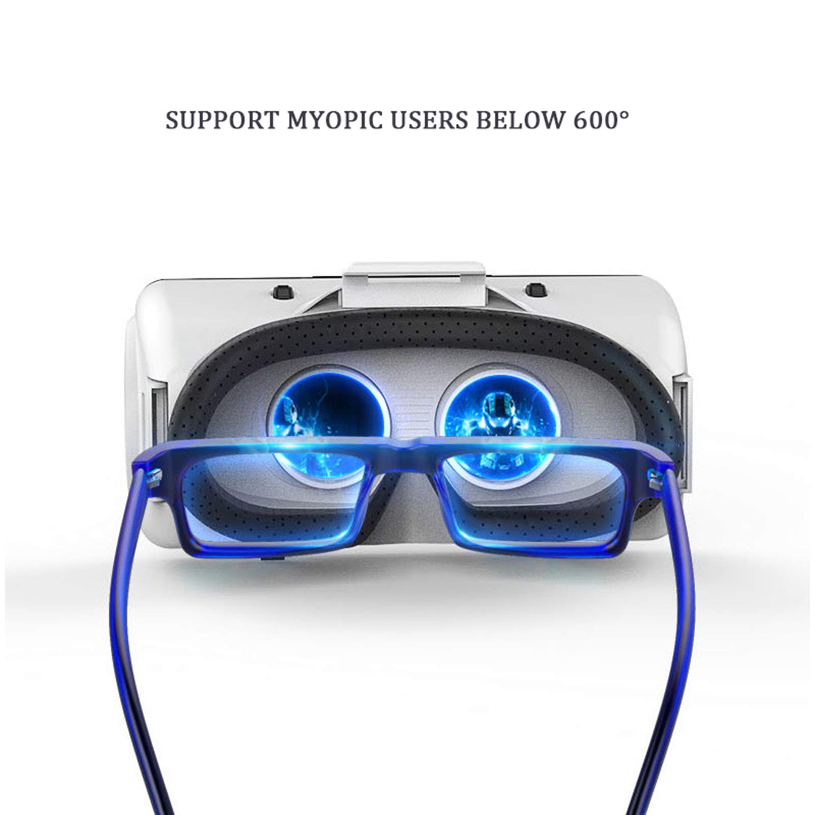 3D VR Gafas de Realidad Virtual Auriculares VR, Casco VR de Realidad Virtual para Pantalla de 4,7 a 6,0 Pulgadas Disfruta de los Mejores Juegos y Videos RV, 360 y 3D