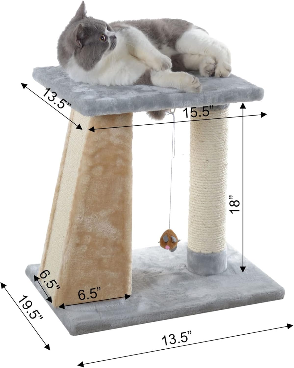 Armarkat X2001 Two-Level Real Wood Scratcher W Sisal Carpet Board