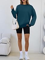 Vista 6 de Trendy Queen - Sudaderas para mujer, sudaderas con capucha de gran tamaño, cuello redondo, suéteres cómodos para otoño e invierno, ropa a la moda