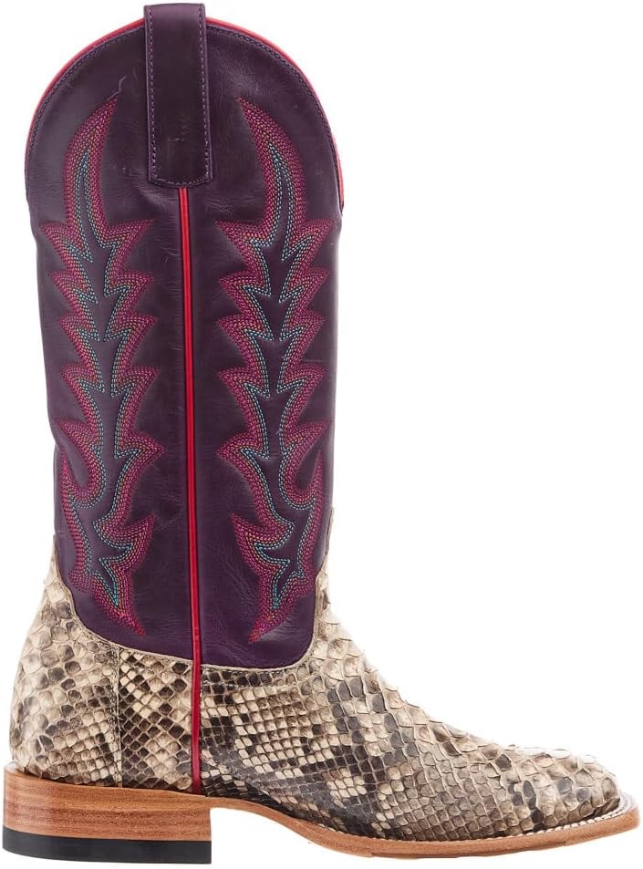 Purple Texas Mink Python Boots by Macie Bean