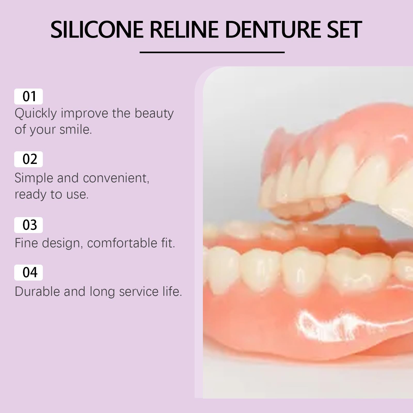Dentadura Silicona, 2026 Nueva Prótesis Dental Silicona