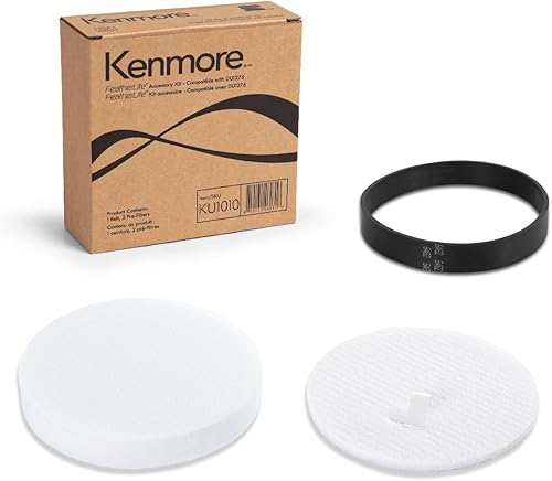 Kenmore KU1010 Prefiltros y correa de repuesto para aspiradora vertical sin bolsa DU1275, DU1040