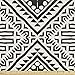 Lunarable Black and White Fabric by The Yard, Pattern with Doodle Elements Geometric Art Print, Decorative Fabric for Upholstery and Home Accents, 2 Yards, Black White
