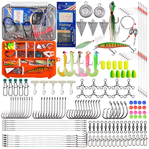 Saltwater Fishing Tackle Kit,160pcs Surf Fishing Gear Set Saltwater