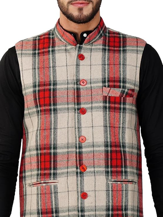 Image of DEIFIC Men's Export-Quality Indian Traditional Nehru Jacket /Waistcoat