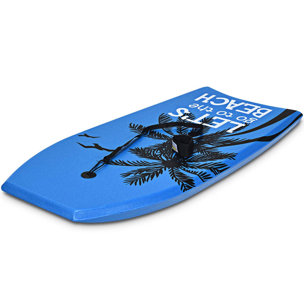 GYMAX Bodyboard da Surf 41'', 105 x 51 x 6 cm, con Guinzaglio da Polso, per Ragazzi e Adulti