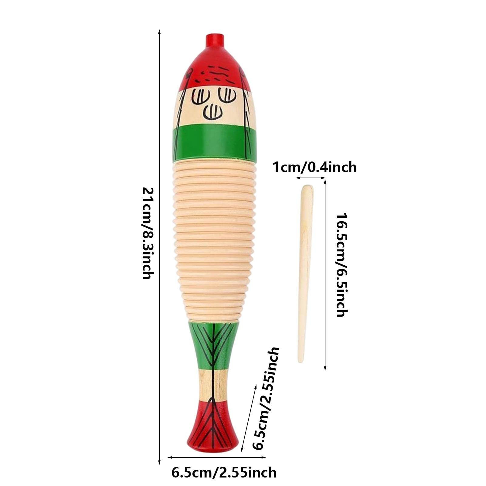 Amazon.co.jp: ギロ楽器 | マレット付きギロ楽器 | カラフルな魚の形を
