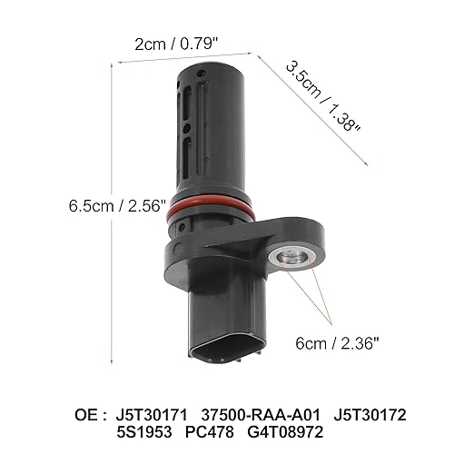 Miniatura 3 de J5T30172 J5T30171 Sensor de posición del cigüeñal del reemplazo del motor del coche Negro para Honda Accord Civic para Acura Sensor Cigüeñal