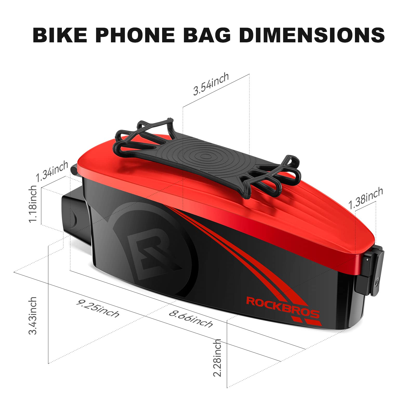 Borsa Per Bici ROCKBROS Borsa Per Telaio Per Tubo Superiore