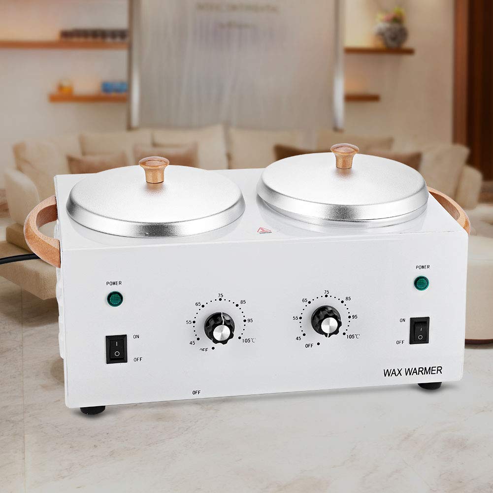 Calentador De Cera Depilatoria De 220v, Máquina De Calentador De Cera Eléctrica De Salón Spa, Calentador De Cera, Doble Tarro De Calentador De Cera Caliente De Parafina, Para Depilación Profesional