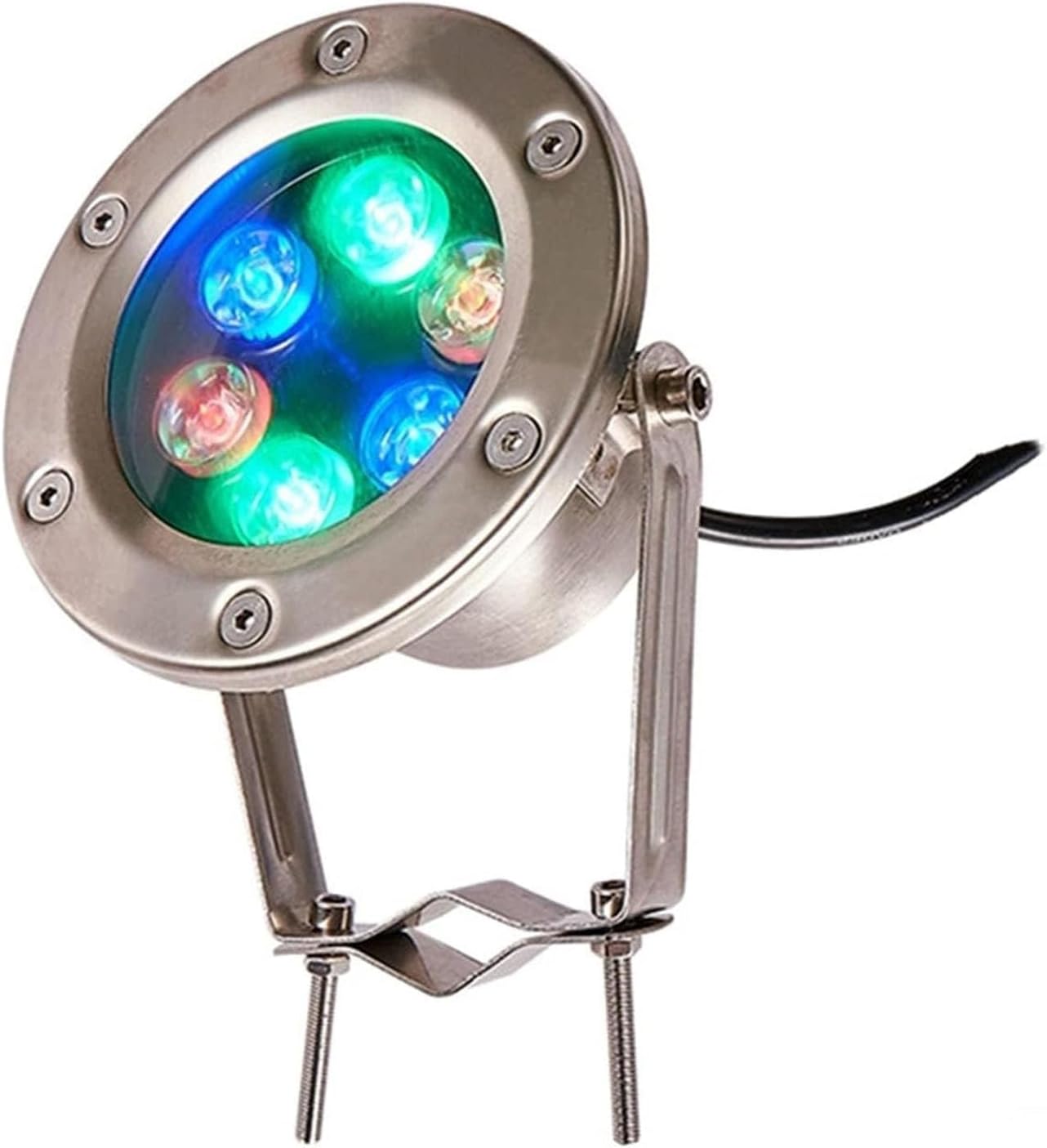 LED水中スポット - 水中 スポットライト、AC 24V 景観ランプ照明、水中ステンレススチール RGB LED 池ライト、IP6