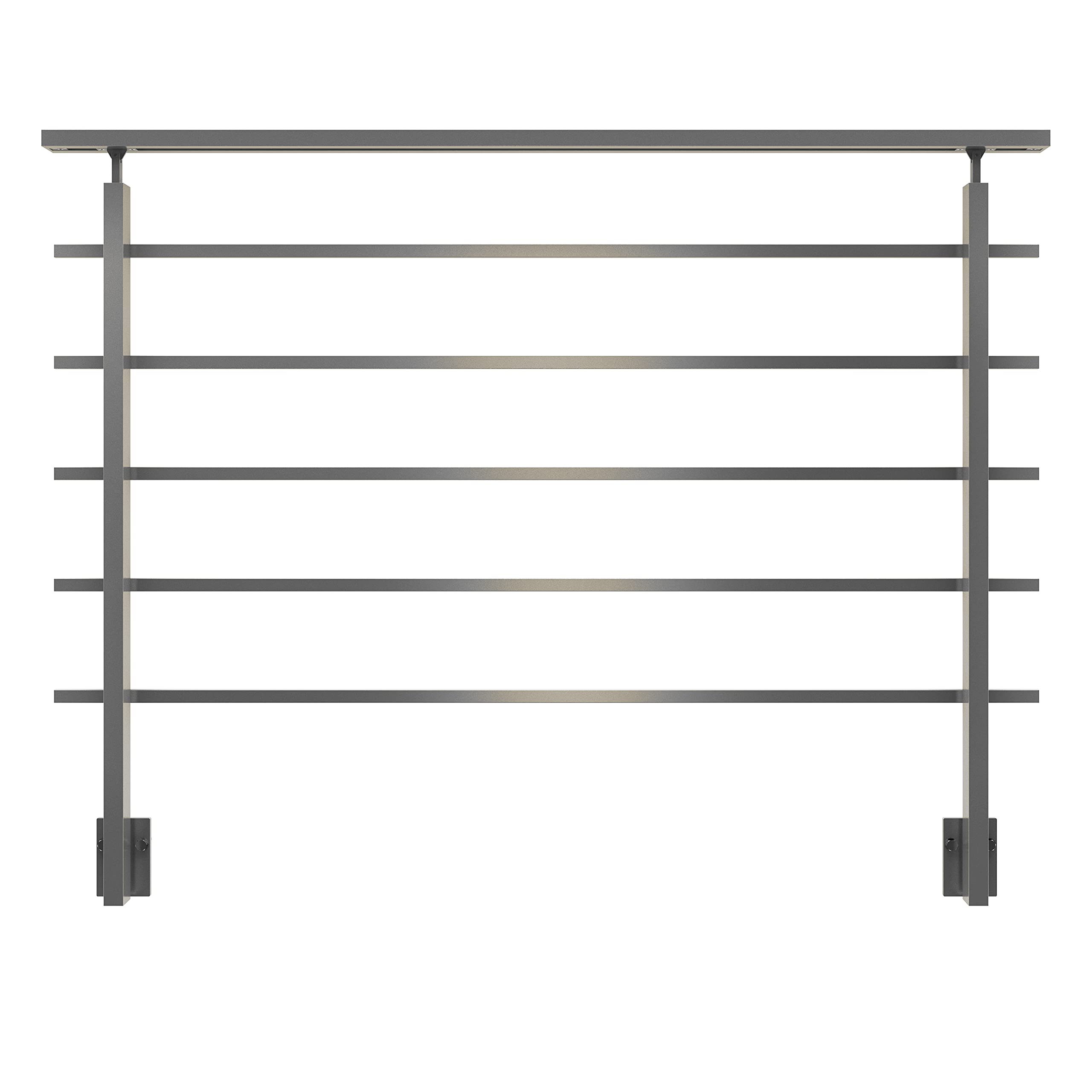 DOLLE Brüstungsgeländer Set aus Aluminium seitliche Montage eckiges Design 150 cm