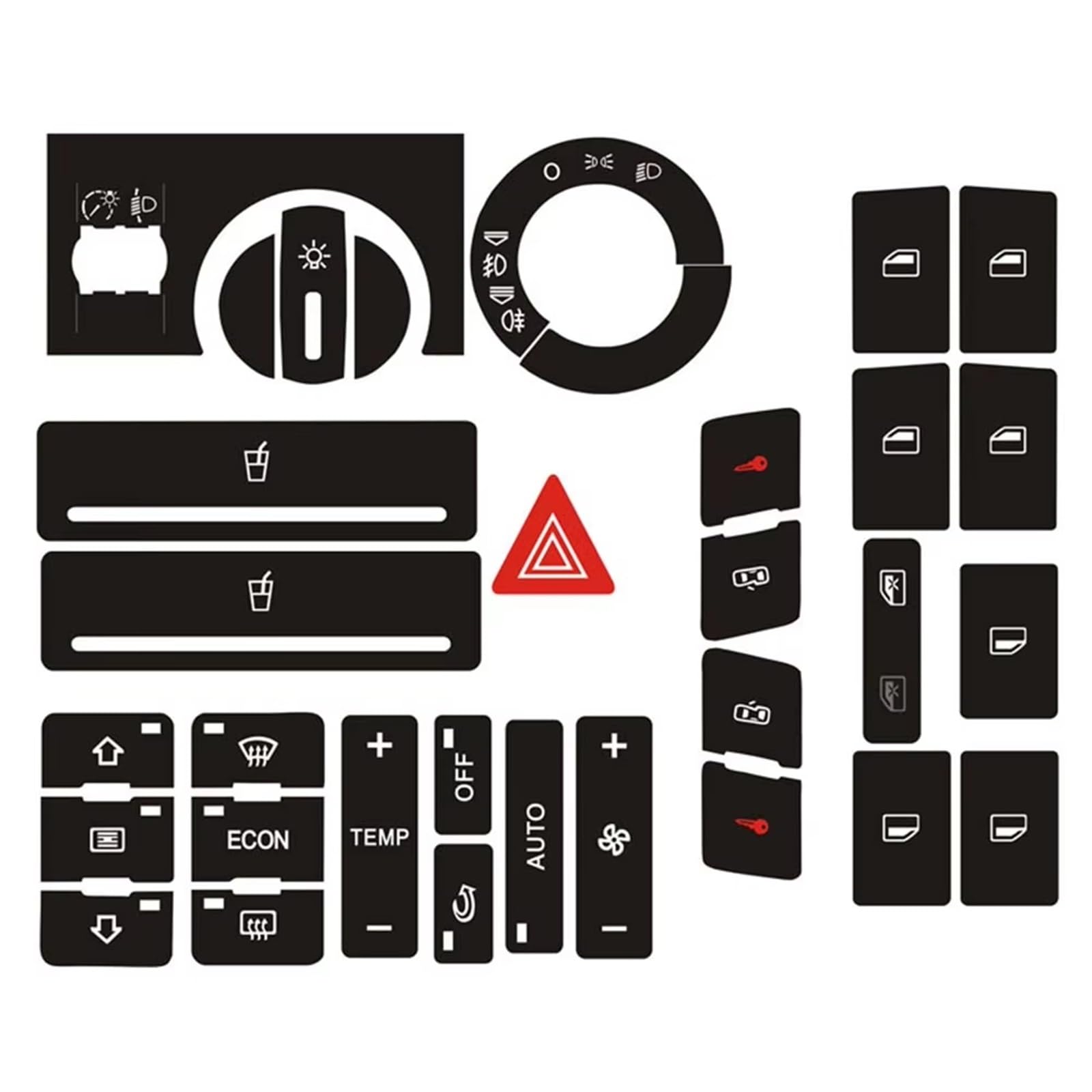 Repair Compatible with for A2 1996 1997 1998 1999 2000 2001 2002 2003 Headlight Adjustment Button Sticker Repair Worn Knob Switch