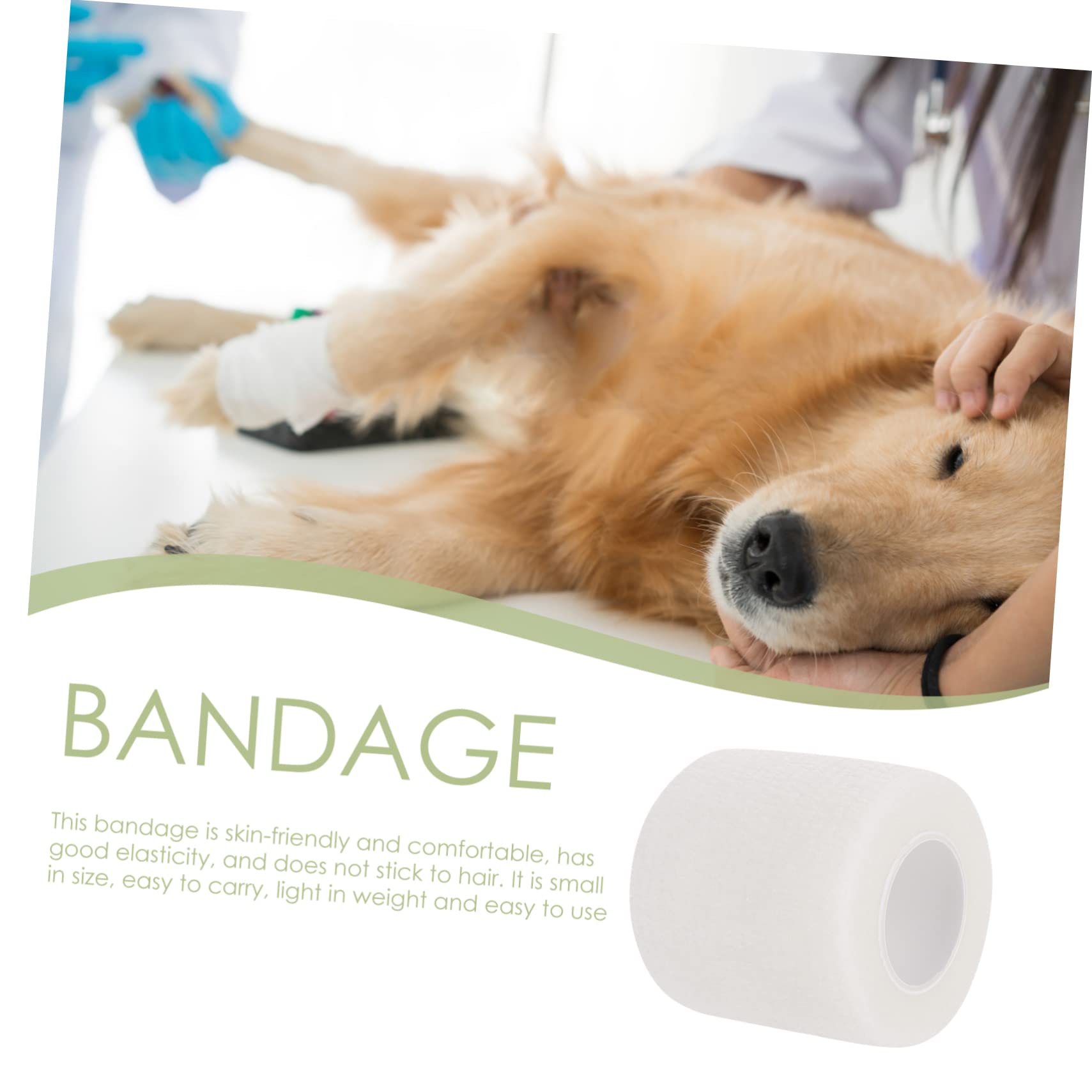 HAPINARY 3 Rolls Pet Sports Tape Wrapping Tape for Injuries Scar Tape Self Tape Atheltic Tape Dog Paw Athletic Gauze Tape Sport Tape Non-Woven Fabric White