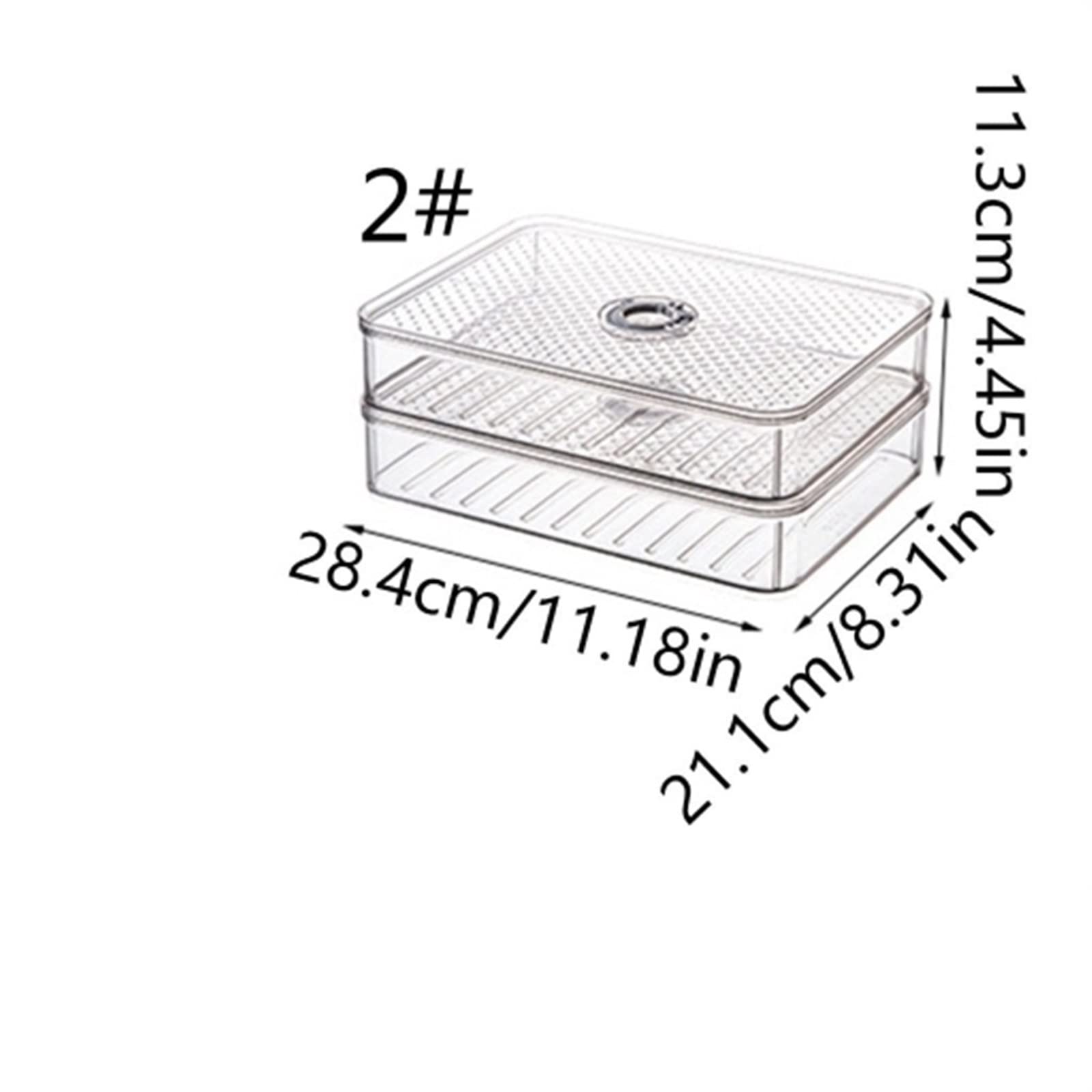 Estuche Organizador para Nevera con Soporte para Huevos con Temporizador, contenedores apilables para Nevera, albóndigas, Soporte para Huevos Vegetales, contenedor de Almacenamiento de Alimentos