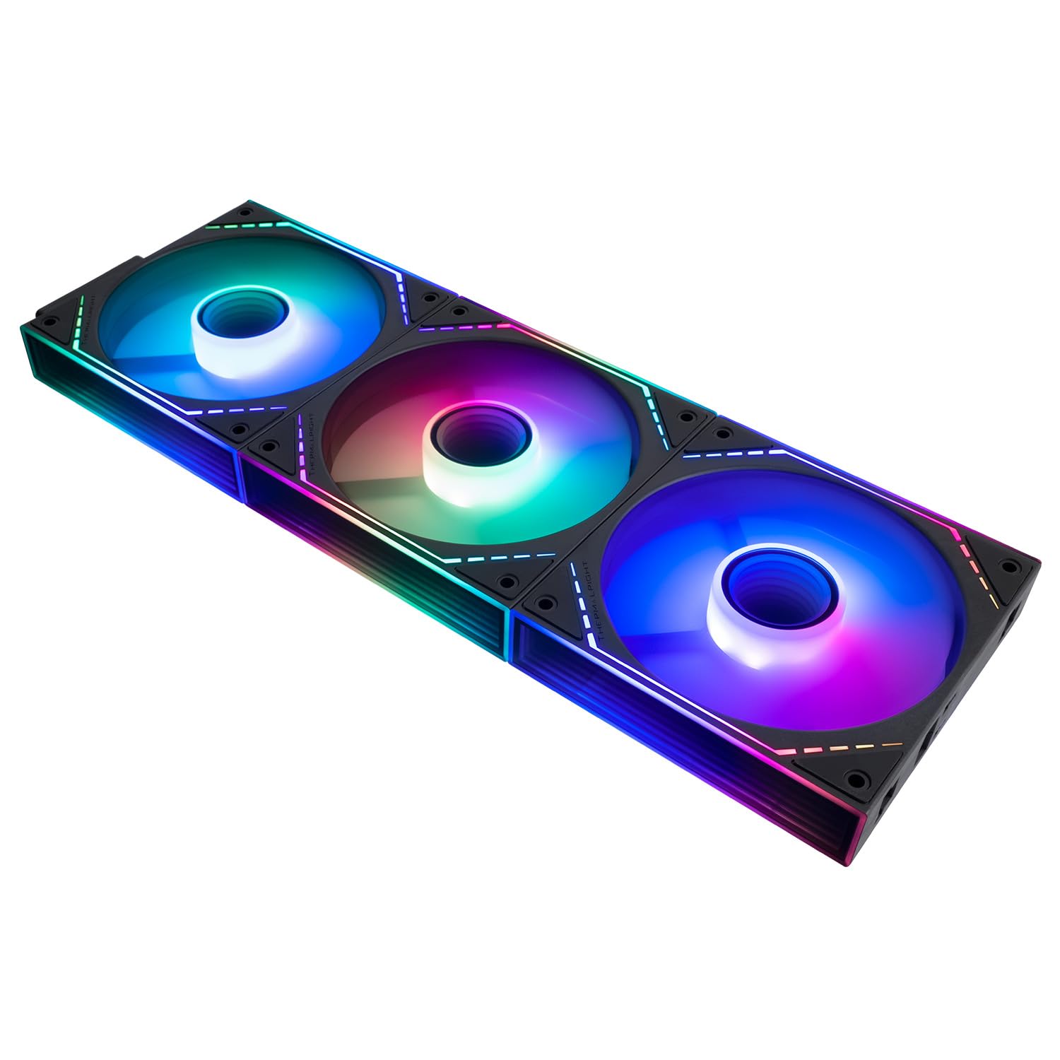 Thermalright TL-M12Q-S X3 Wireless Splicing Case Fan-120 mm Quiet, Infinity Mirror ARGB effetti di luce, nuovo modulo Power Chip semplifica il cablaggio, 3 confezioni di ventilatore per mattoncini