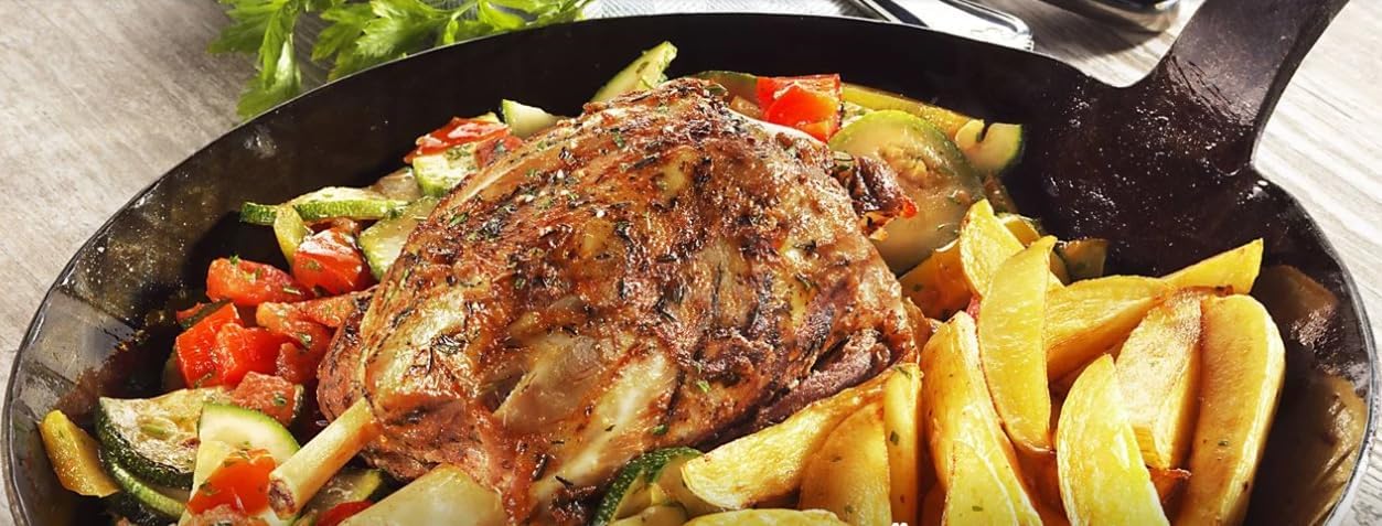 8x TULIP 500 g Mini-Haxe | Nach Slow Cooked Prinzip vorgegart | Vakuumverpackt | einfach im Backofen oder auf dem Grill zubereiten | in ca. 20-25 Minuten fertig | Schweinshaxe ohne Kühlung
