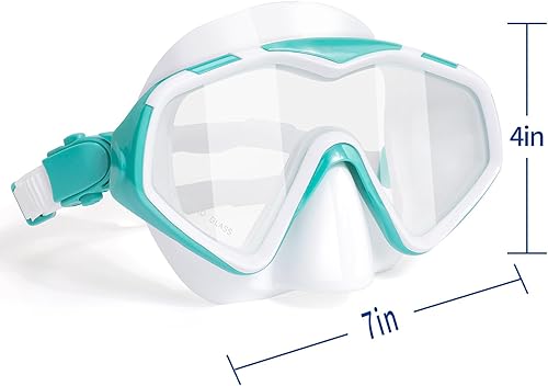 Miniatura 2 de Máscara de buceo profesional, lente ultra transparente con visión amplia, máscara de esnórquel de vidrio templado, máscara antifugas, máscara de
