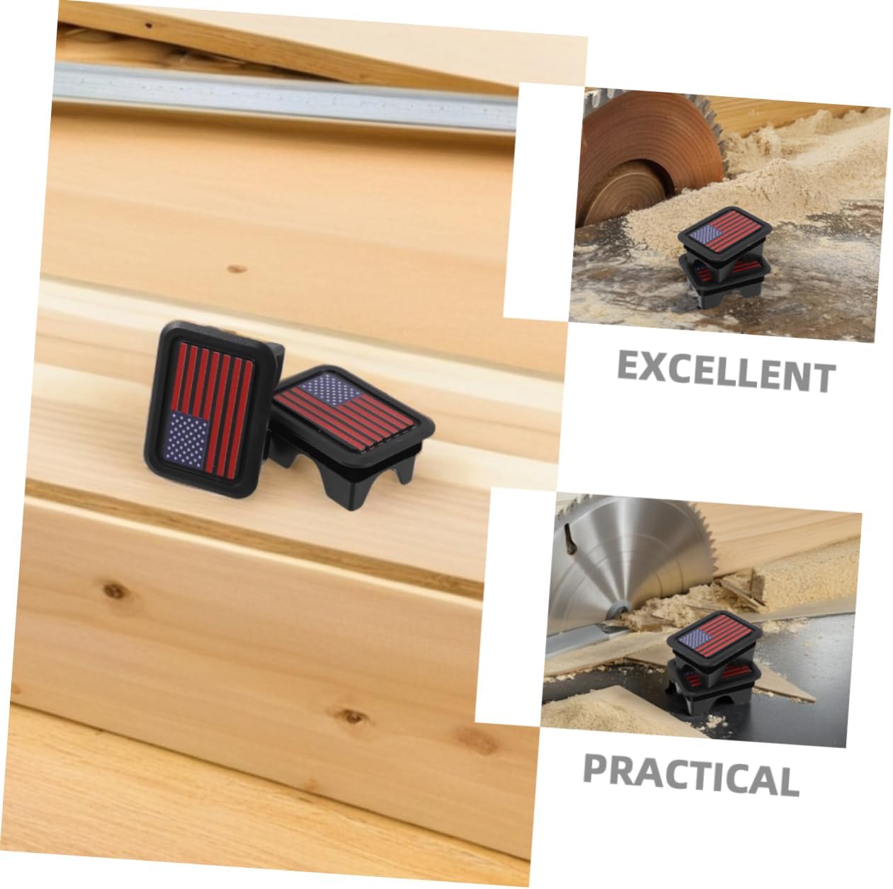 4pcs Plastic Stake Pocket Covers with American Flag Design Durable Bed Rail Plugs for RAM Prevents Debris and Grime from Entering Your Truck Bed