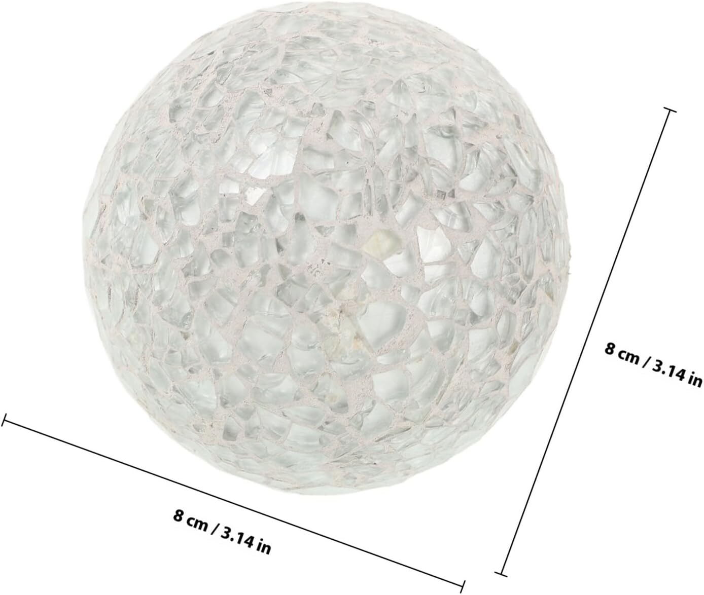 1-Inch Mosaic Glass Decorative Sphere Balls for Home Table Centerpiece Vase Fillers, 3pcs Set for Dining Room and Coffee Table Décor