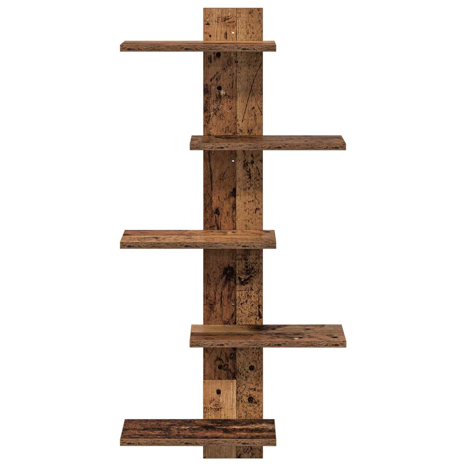 Étagère murale aspect bois vieilli 48,5 x 15 x 101 cm