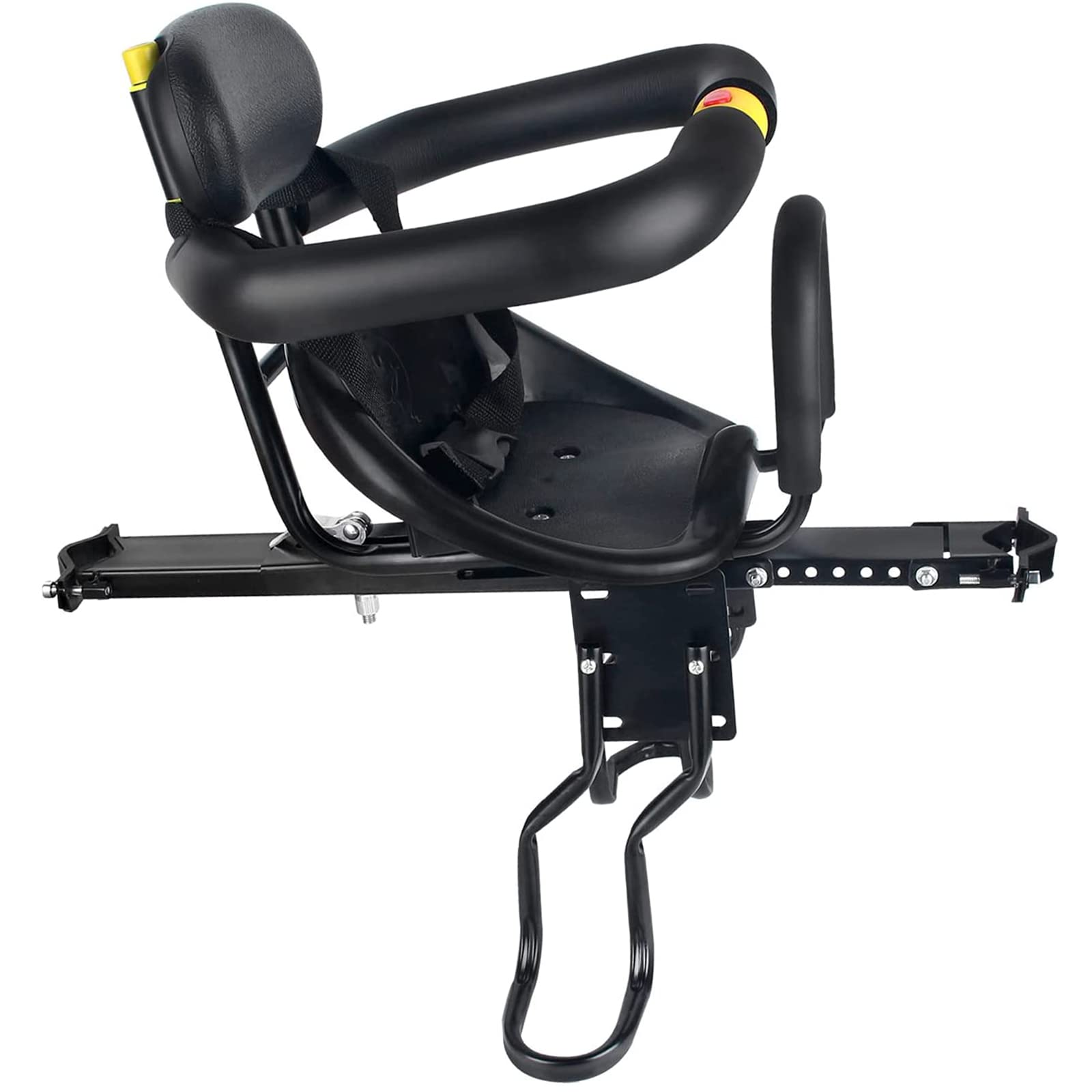 Honeyhouse Seggiolino Bicicletta Anteriore per Bambino | Pieghevole Sedile Seggiolino Anteriore con Braccioli e Pedale | per Bambini 2-6 Anni - Max 50KG