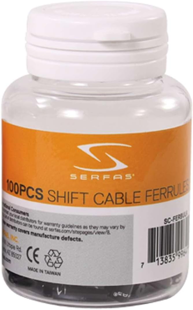 Serfas Bicycle Shift Cable Ferrules - Bulk 100ct - SC-FERBULK