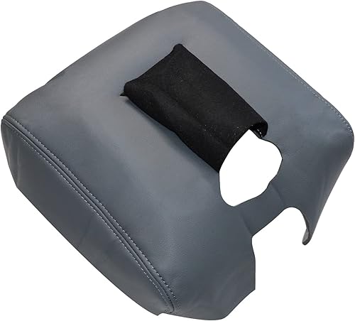 Miniatura 2 de NLQR Tapa de consola central, funda de repuesto para reposabrazos de cuero, color gris oscuro, compatible con Chevy Silverado GMC Sierra 2014 2015