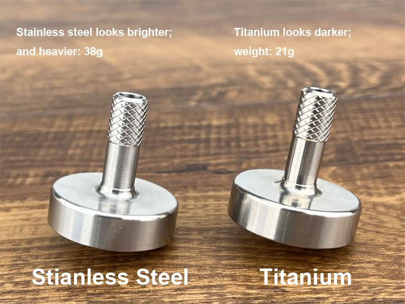 Image of DjuiinoStar Premium Titanium Spinning Top: Lengthened Stem, Easy to Twirl, High Performance (4-7 Minutes), CNC Machined, Great Time Killer, EDC Fidget Toy DST-817
