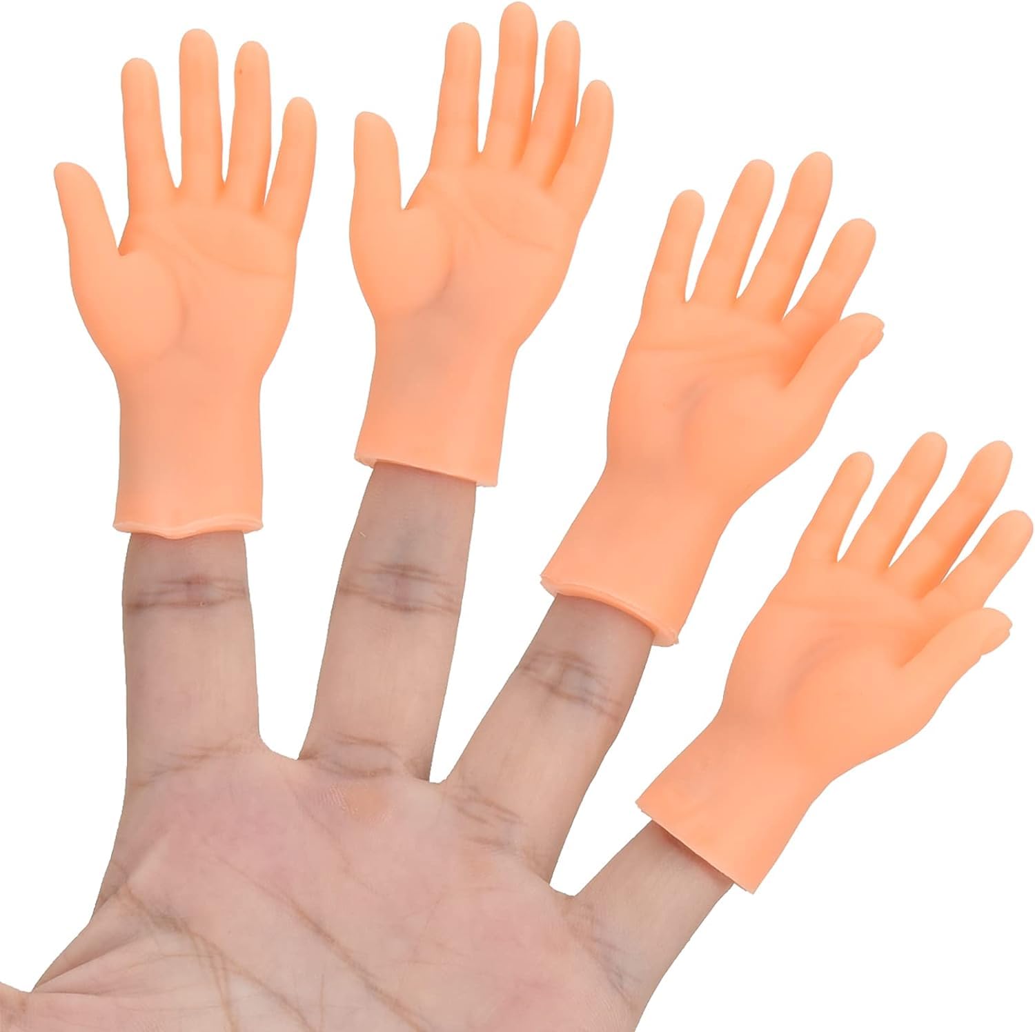 Hsthe Sea Tiny Hands Mini Finger Hands Foot Finger Marionetas Tiktok Broma Juego Juguetes -4PCS - 2