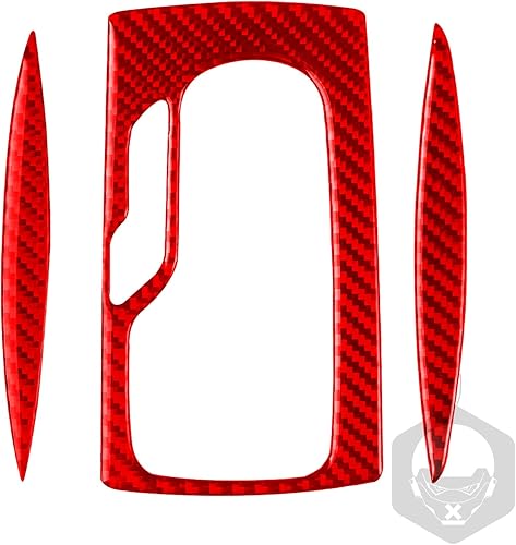 Miniatura 9 de UOADA Caja de cambios de control de fibra de carbono suave real, cubierta del marco del panel de cambios del automóvil, marco de la caja de cambios,