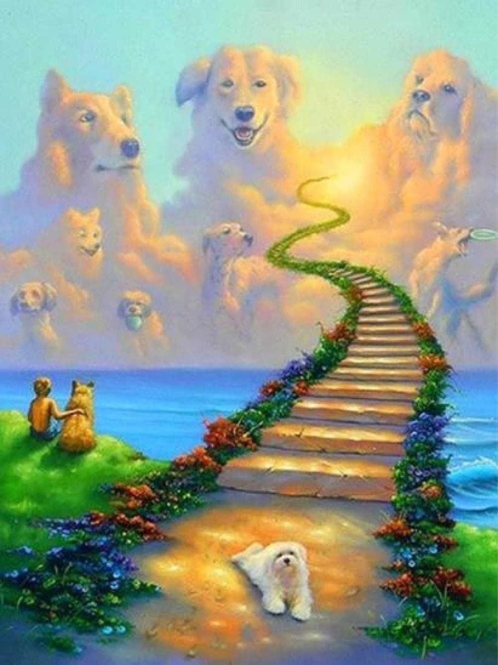 Puzzle animal en bois de 4000 pièces motif chiot pour décoration de salon et défi adulte