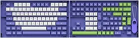 KEYCAPS PERFIL ASA PBT DOUBLE SHOT KIT COM 197 TECLAS MODELO VERY PERI