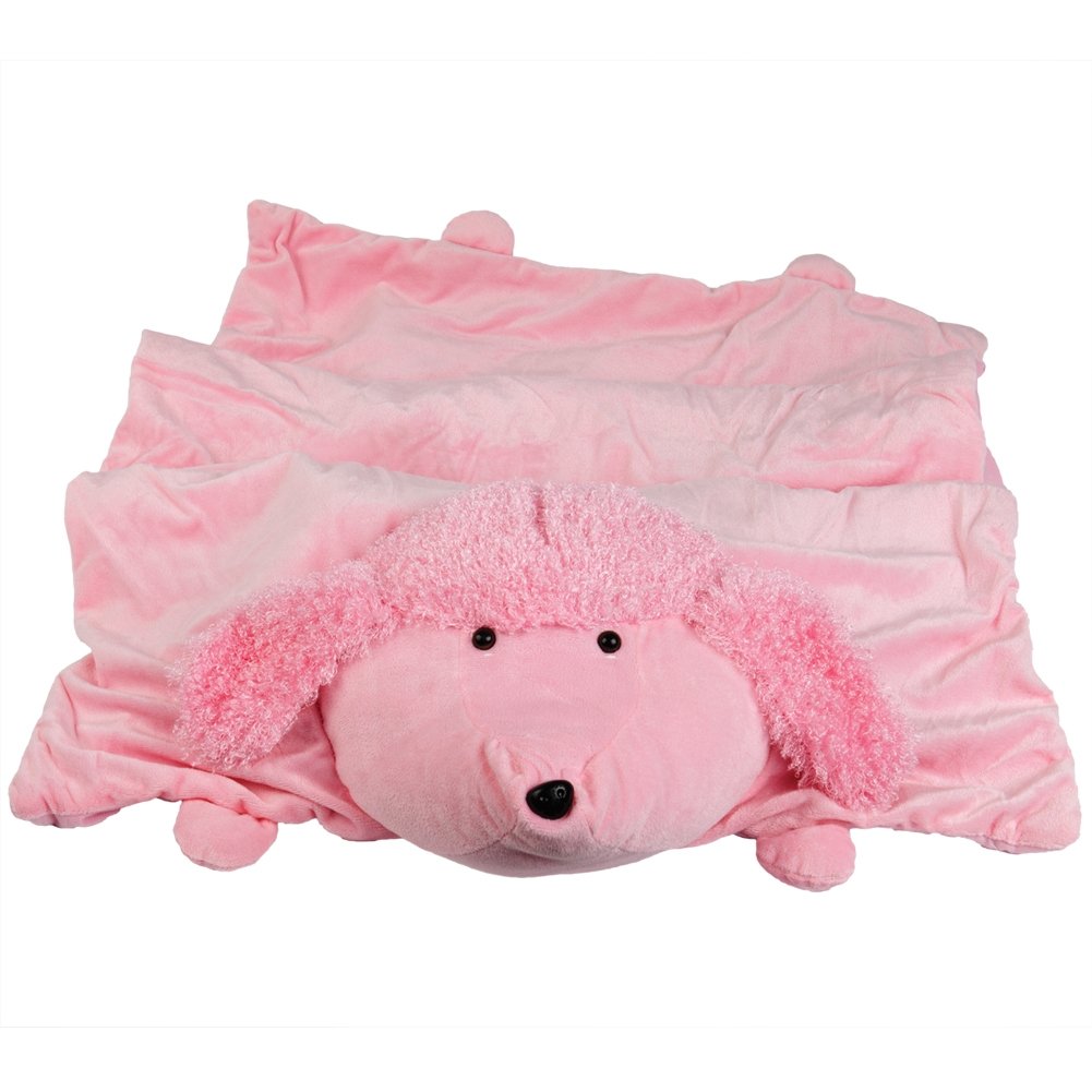 Kole Imports Animal World - Poodle Body Children's Slumber Mat - Light Pink