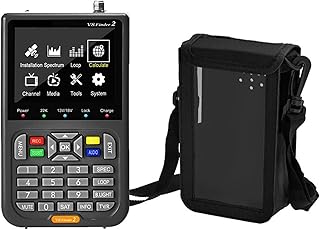 Digital Satellite Finder Meter V8 Finder 2 Digital Satellite Signal Finder DVB-S/S2/S2X 1080P HD H.264 V8 Finder2 TV Satfinder Better Than Finder Meter for TV Signal Test (Color : with Bag)
