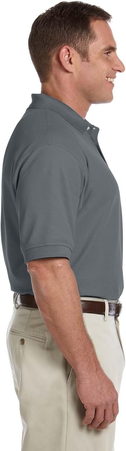 Devon & Jones Men's Pima Piqué Short-Sleeve Polo 2XL GRAPHITE - Image 4