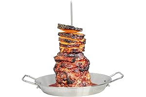 Vertical Spit Pan Stand for Tacos Al Pastor, Shawarma, Gyros, BBQ