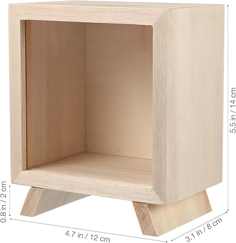 Miniatura 4 de Zerodeko Alcancía de madera transparente, debe romperse para abrir, caja de sombra vitrina banco de dinero, marco de madera, caja de monedas, Como