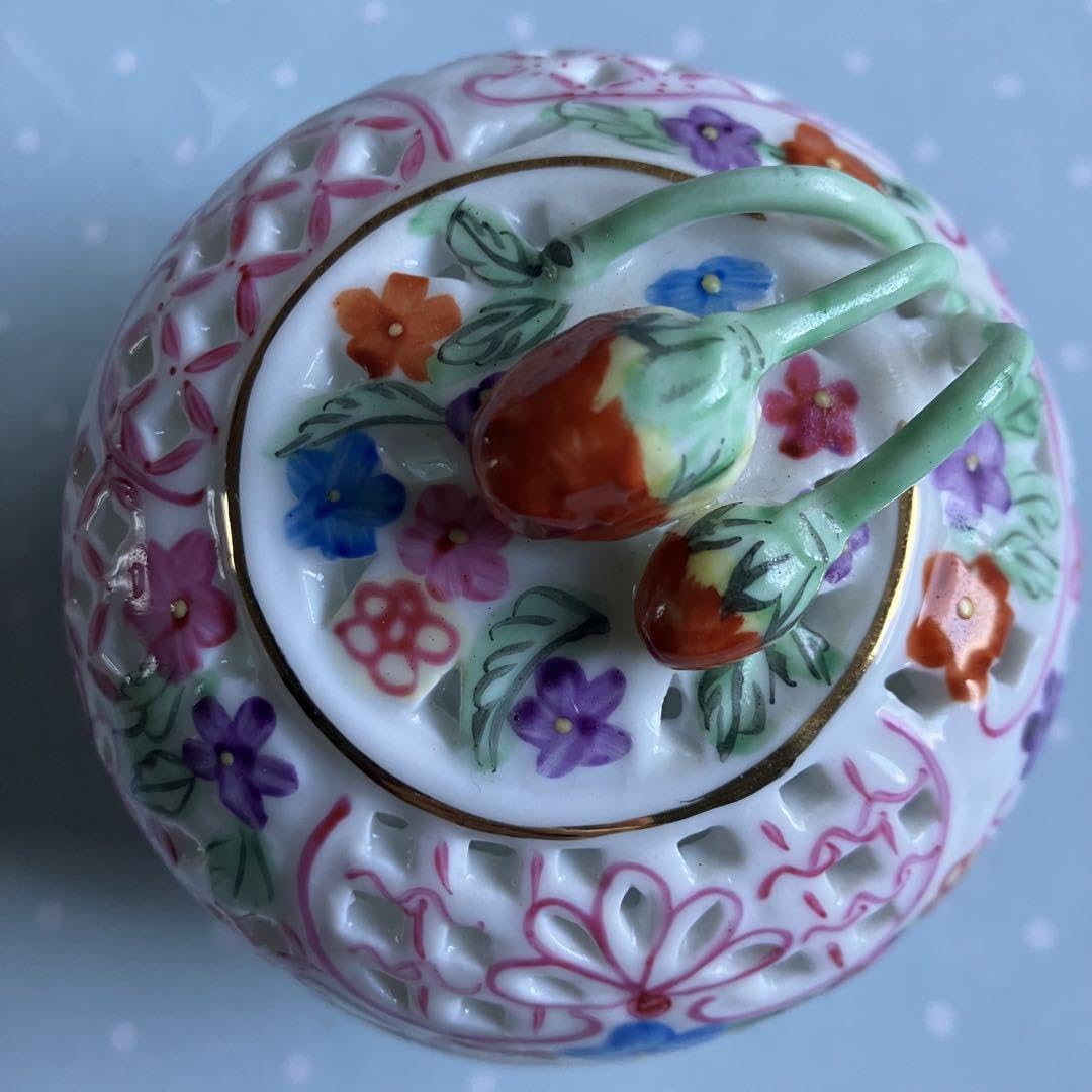 Amazon.co.jp: 蓋付陶器小物入れ ボンボニエール キャンディー