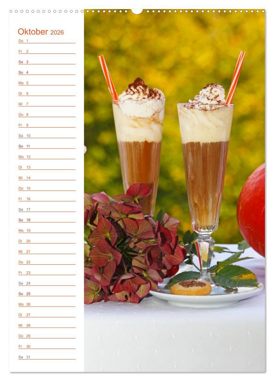 Köstliche Kaffeespezialitäten (hochwertiger Premium Wandkalender 2026 DIN A2 hoch), Kunstdruck in Hochglanz: Farbige Fotografien von Kaffeespezialitäten (CALVENDO Lifestyle)