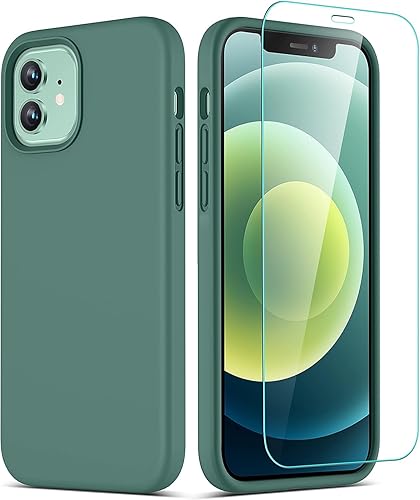 CellEver Funda de silicona ultra duradera para iPhone 1212 Pro con 2 protectores de pantalla de vidrio, protección de cuerpo completo, funda